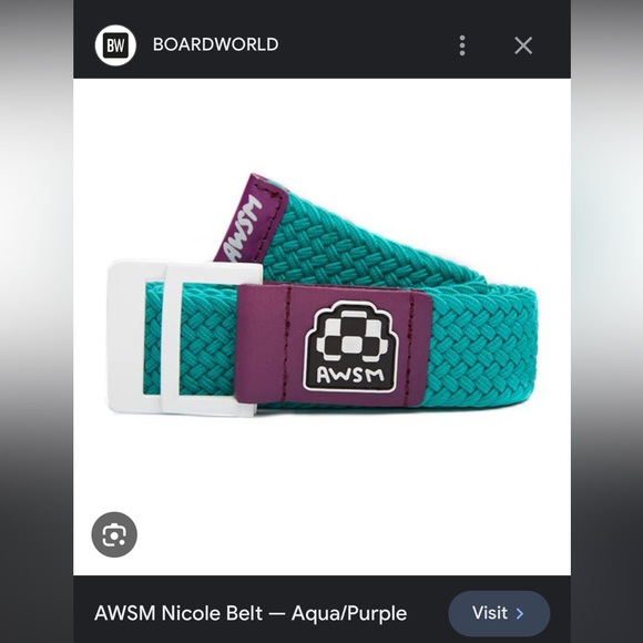 Australian AWSM Boardworld Nicole Belt Aqua/Purple - Picture 3 of 3